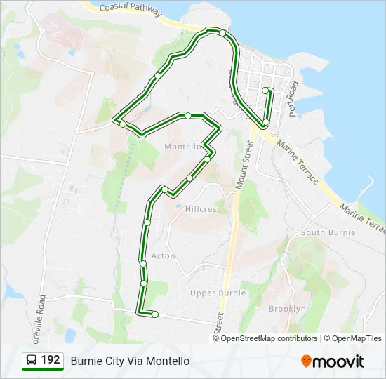 192 Bus Line Map