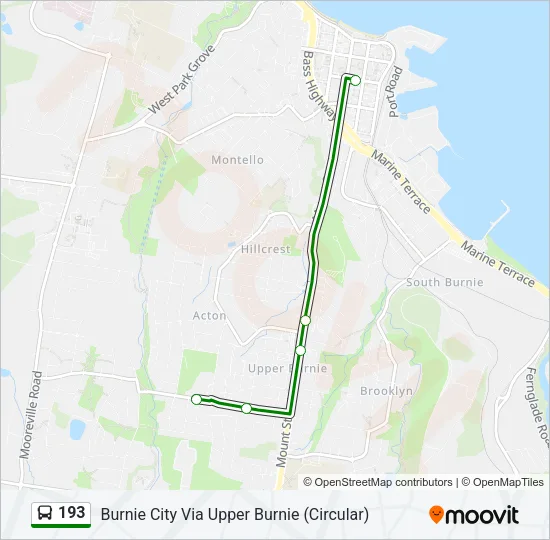 193 Bus Line Map