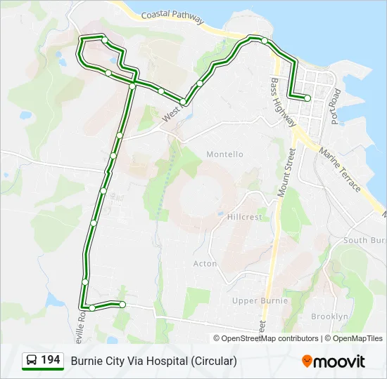 194 Bus Line Map