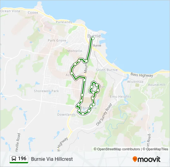 196 Bus Line Map