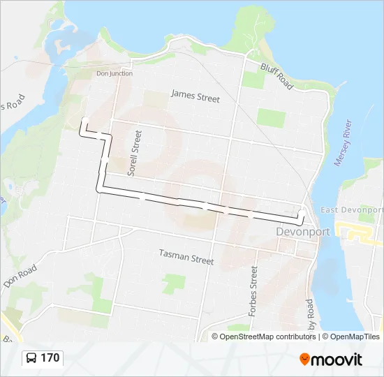 Mapa de 170 de autobús
