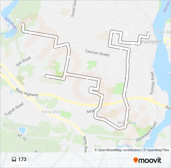 173 Bus Line Map