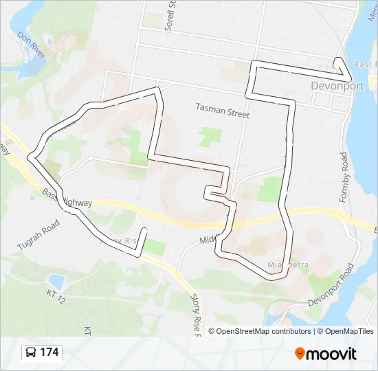 174 Bus Line Map