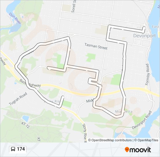 174 Bus Line Map