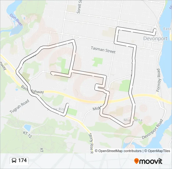 174 Bus Line Map