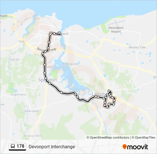 178 Route: Schedules, Stops & Maps - Devonport Interchange (Updated)