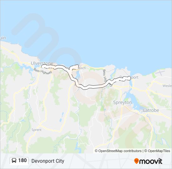 180 Bus Line Map