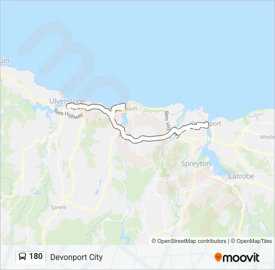 180 Bus Line Map