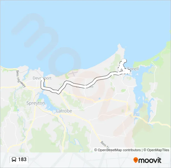 Mapa de 183 de autobús