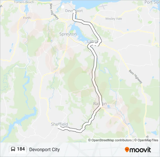 184 Bus Line Map