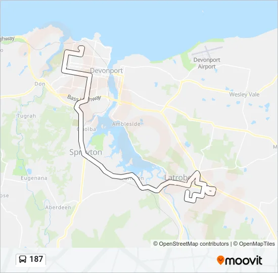 Mapa de 187 de autobús