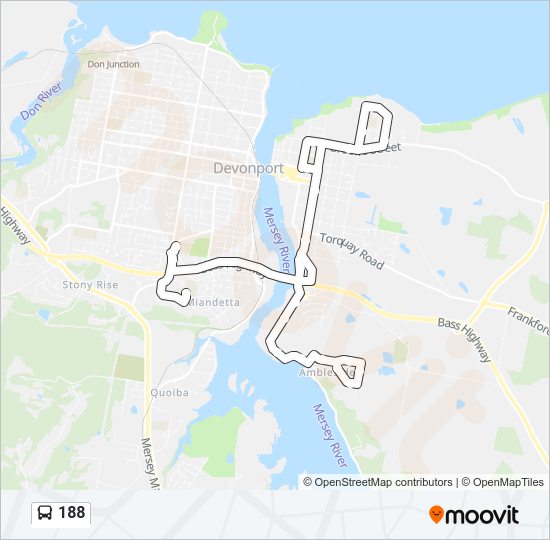 188 Bus Line Map