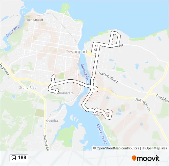 Mapa de 188 de autobús