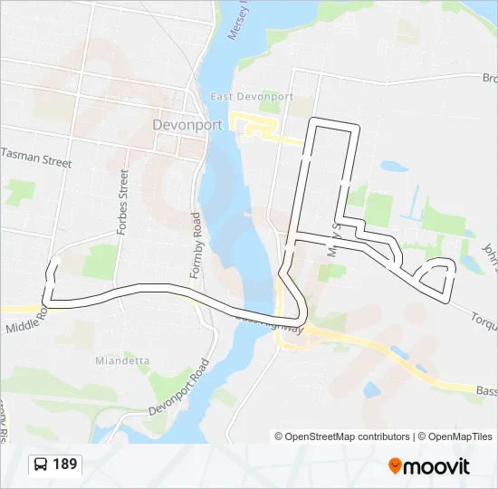 Mapa de 189 de autobús