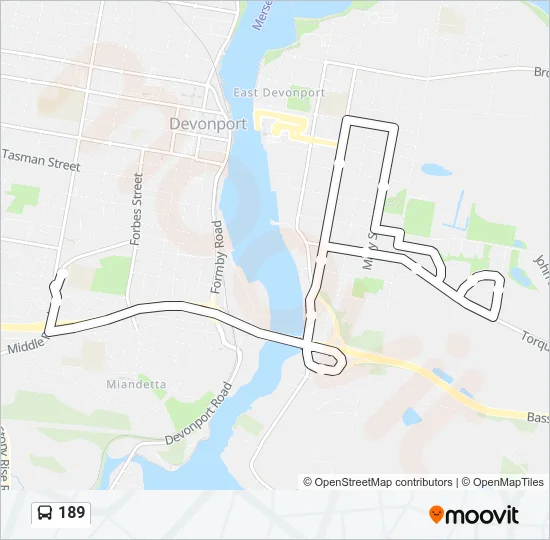 Mapa de 189 de autobús