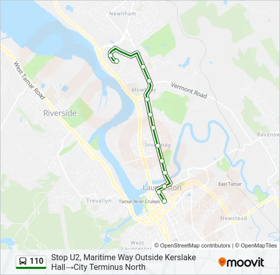 110 Bus Line Map
