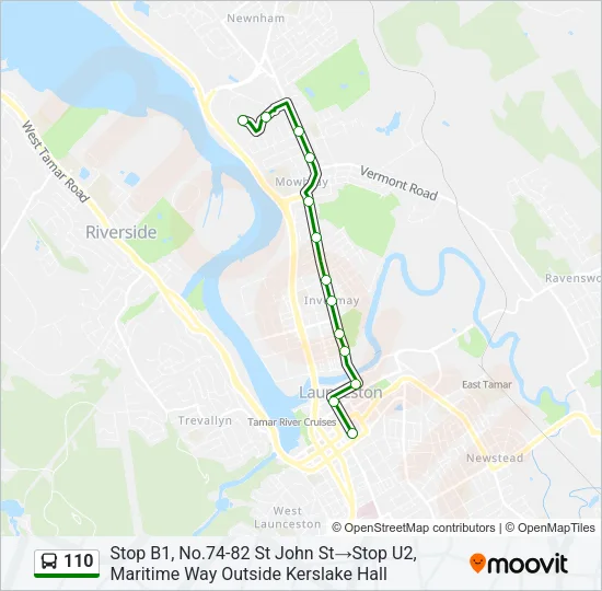 110 Bus Line Map