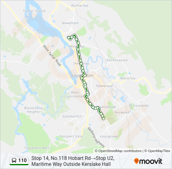110 Bus Line Map