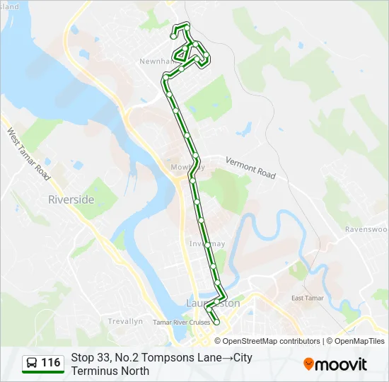 116 Bus Line Map