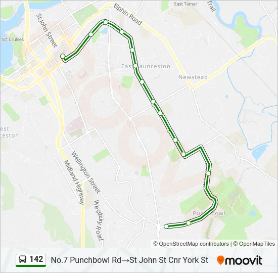 142 Bus Line Map