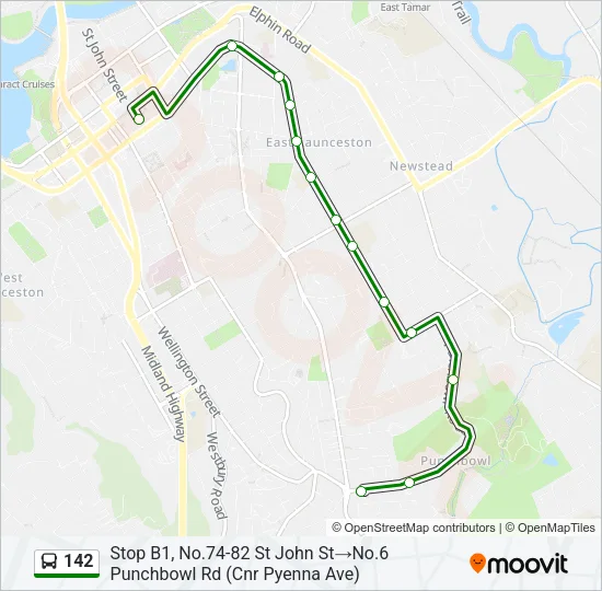 142 Bus Line Map