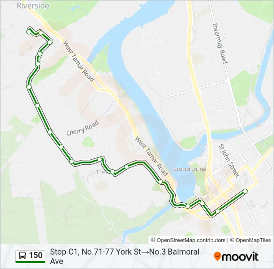 150 Bus Line Map