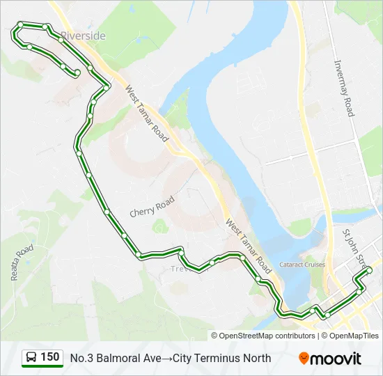 150 Bus Line Map