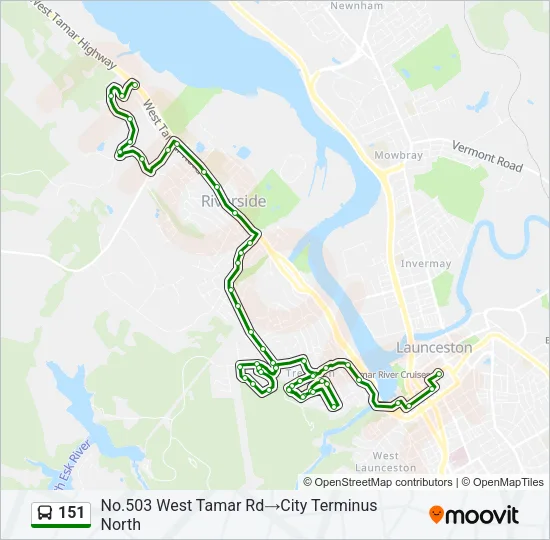 151 Bus Line Map