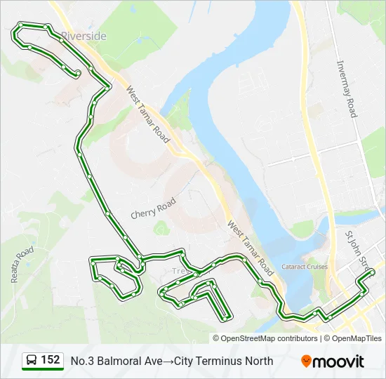 152 Bus Line Map