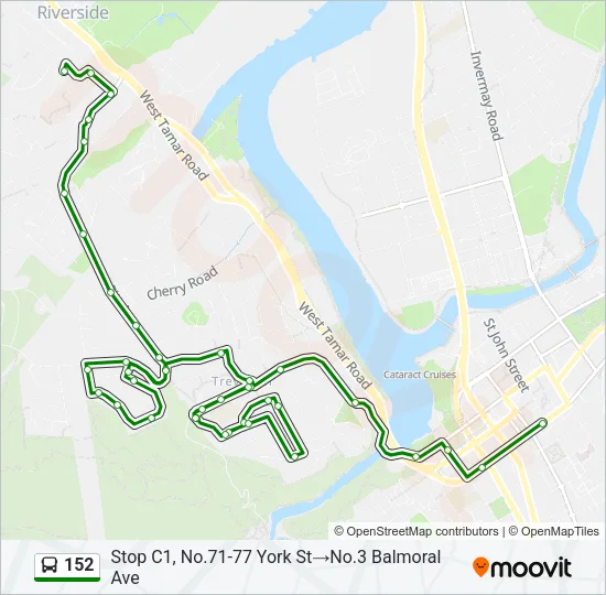 152 Bus Line Map