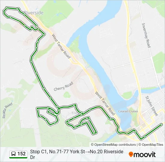 152 Bus Line Map