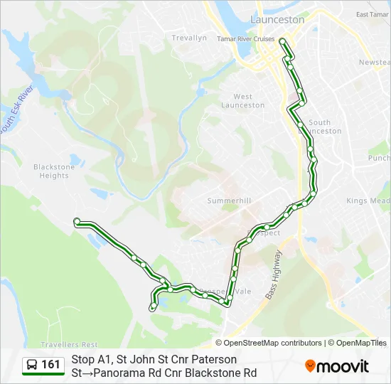 161 Route: Schedules, Stops & Maps - Stop A1, St John St Cnr Paterson ...
