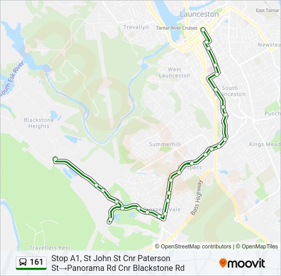 161 Bus Line Map