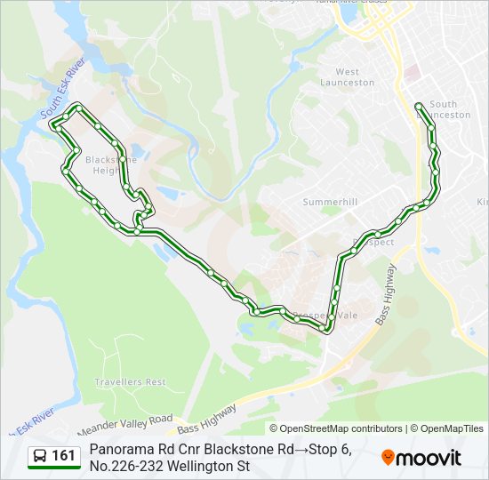 161 Bus Line Map