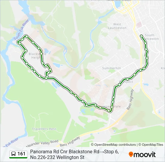 161 Bus Line Map