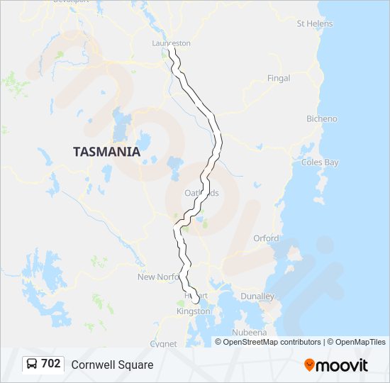 702 Bus Line Map