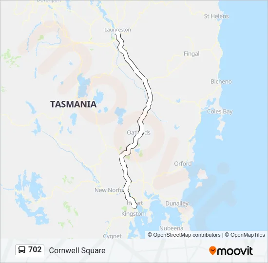 702 Bus Line Map