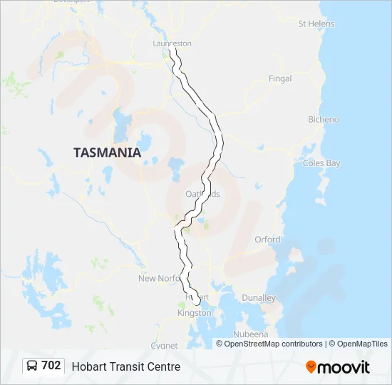 702 Bus Line Map