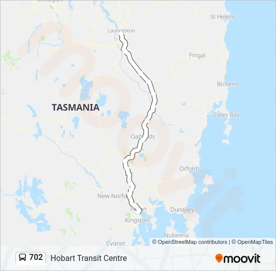 702 Bus Line Map