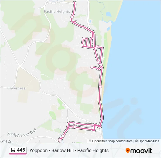 445 Bus Line Map