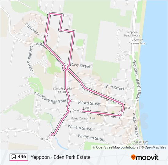 446 Bus Line Map