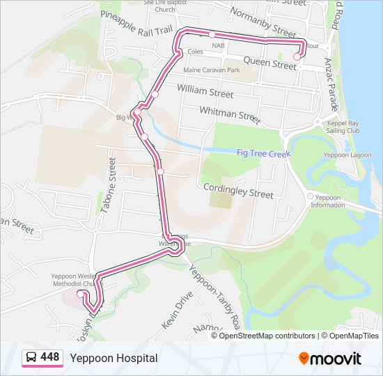 448 Bus Line Map