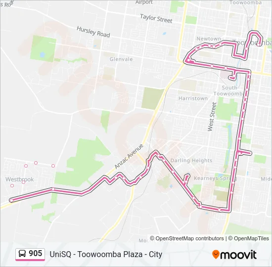905 Bus Line Map
