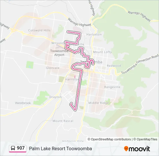 907 Bus Line Map