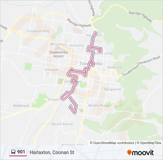 901 Bus Line Map