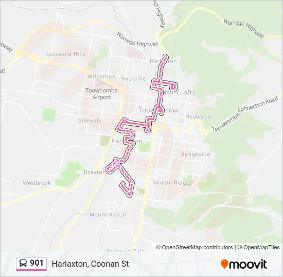901 Bus Line Map