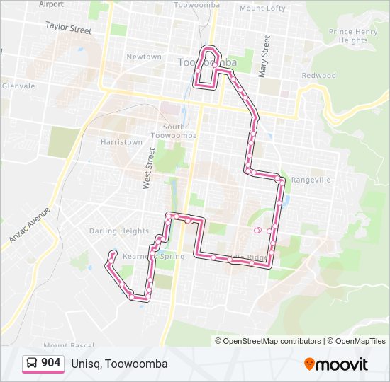 904 Bus Line Map