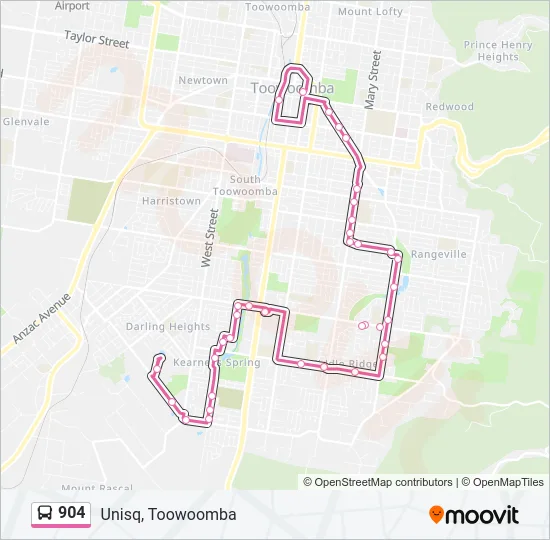 904 Bus Line Map
