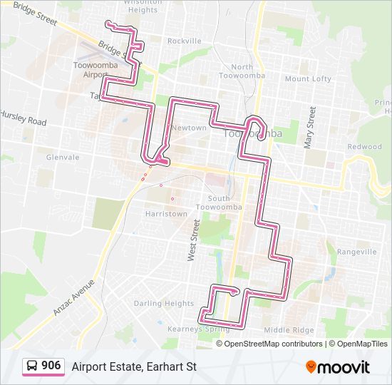 906 Bus Line Map