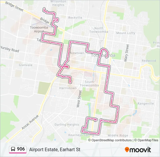 906 Bus Line Map